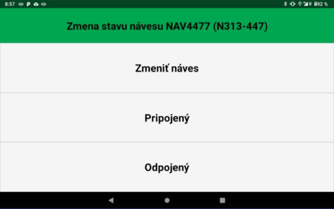 Zmena stavu n�vesu